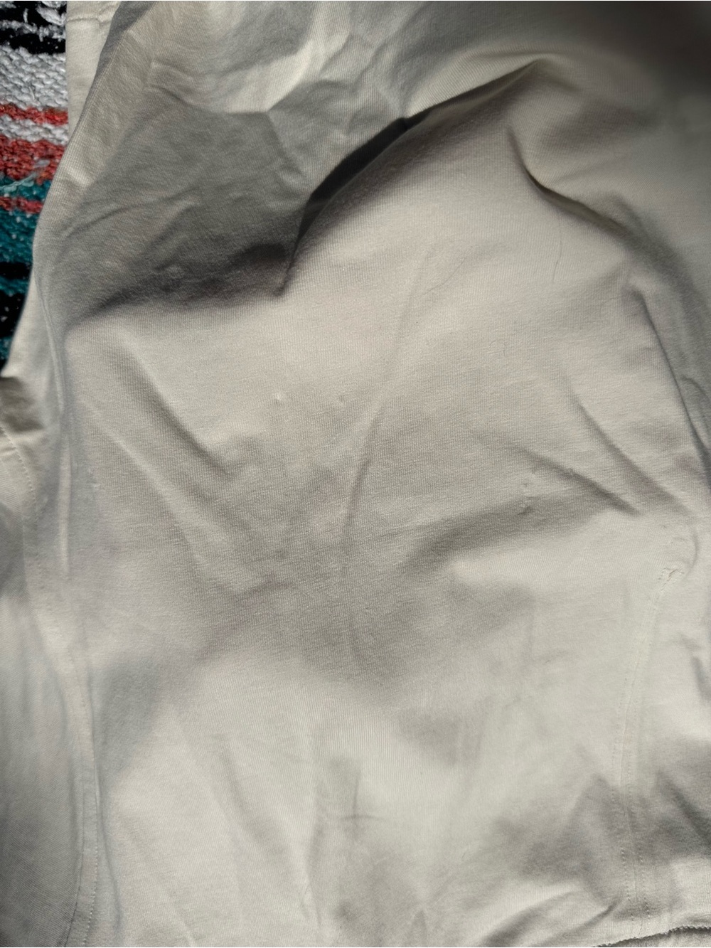 nwt* lululemon All Yours Organic Cotton Cropped T in Ivory, Size XS. *flawed - Picture 6 of 8
